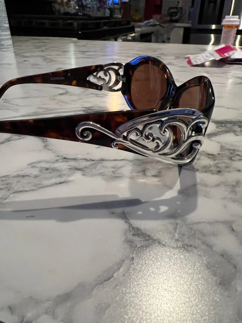 Brighton Glendora Tortoiseshell Oval Women’s Sunglasses - Brown Lenses - Picture 2 of 6